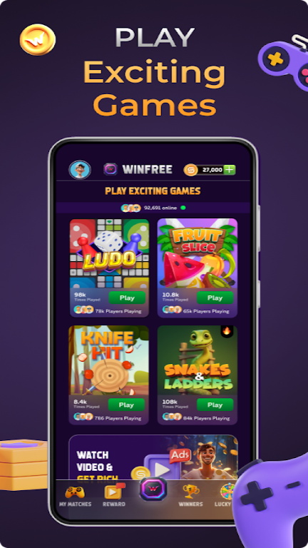 WinFree: Play & Earn WinCoins Screenshot 2