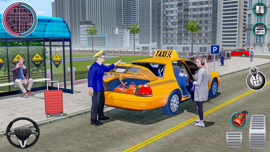 Taxi Traffic Car Racing Games Скриншот 3