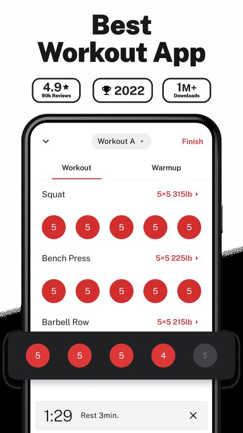 StrongLifts Weight Lifting Log スクリーンショット 1