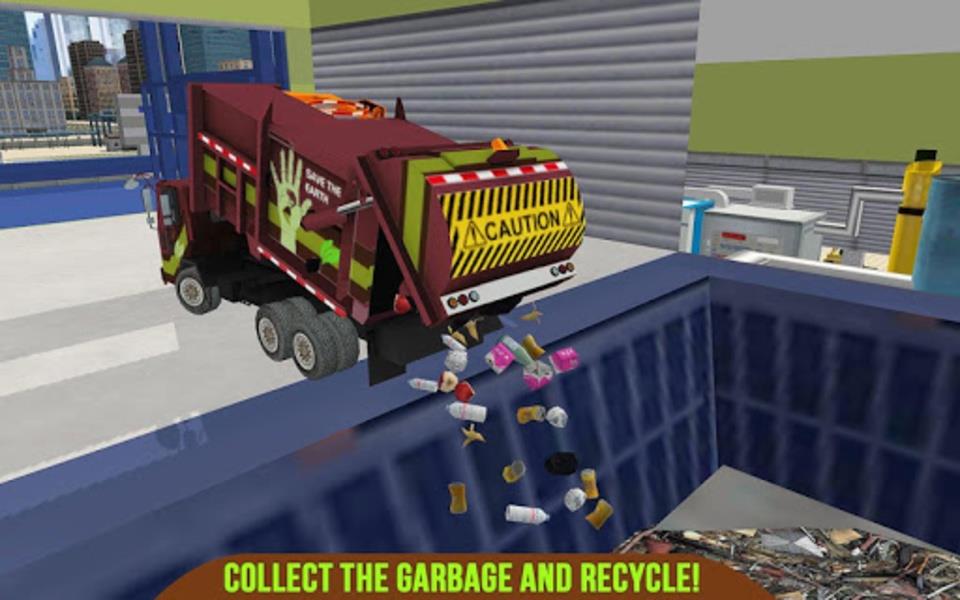 Garbage Truck Recycling SIM Captura de pantalla 4