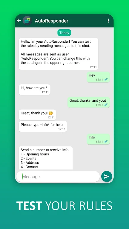 AutoResponder para WhatsApp Captura de pantalla 2