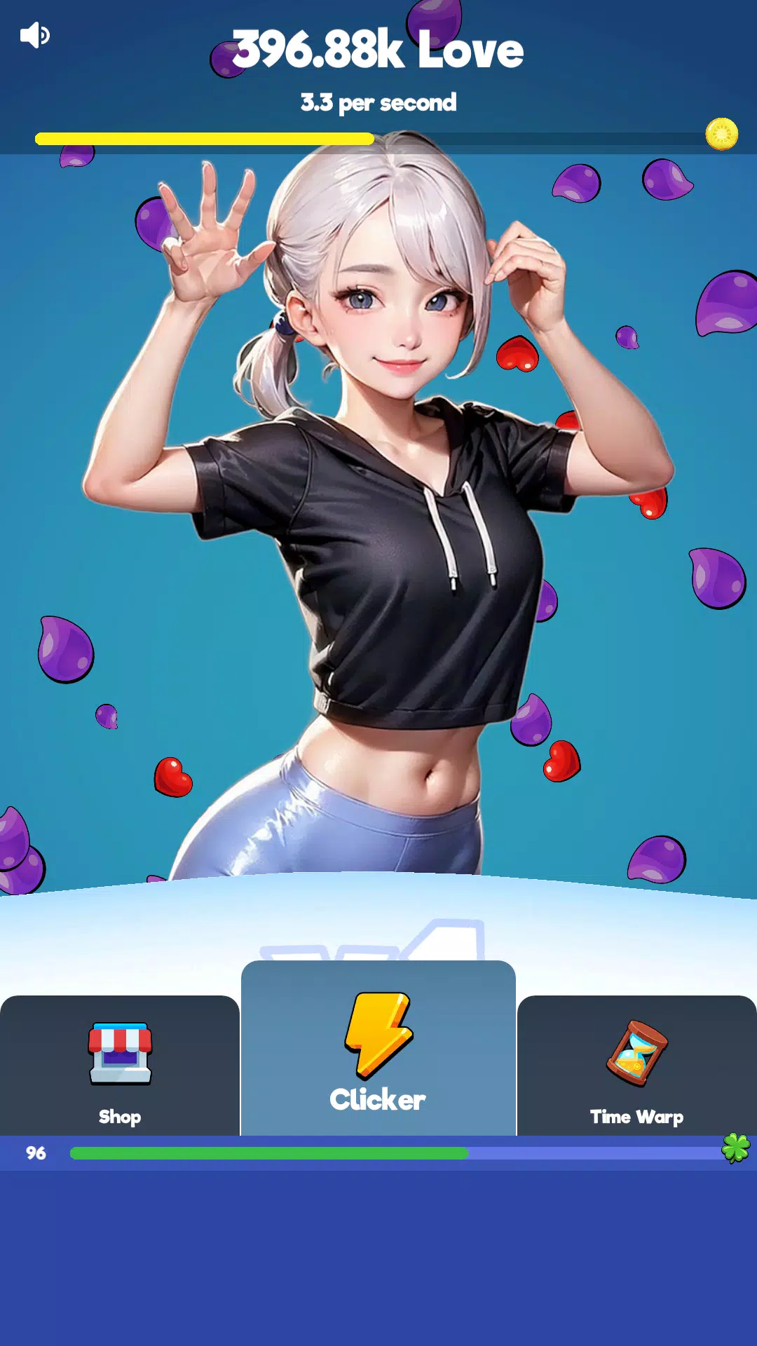 Sexy touch girls: idle clicker Captura de tela 2