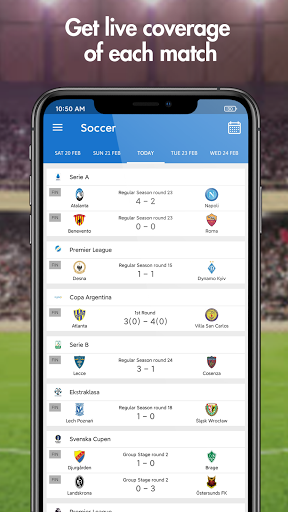 Live score hunter-football live&sports live スクリーンショット 3