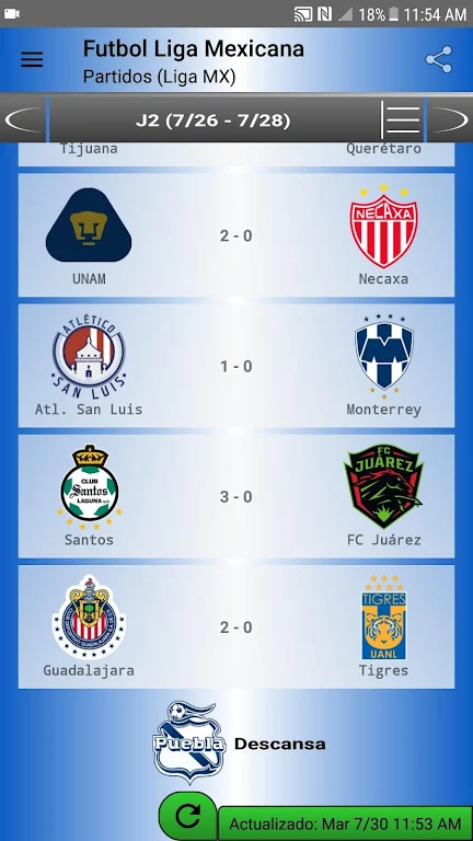 SoccerLair Mexican Leagues スクリーンショット 3