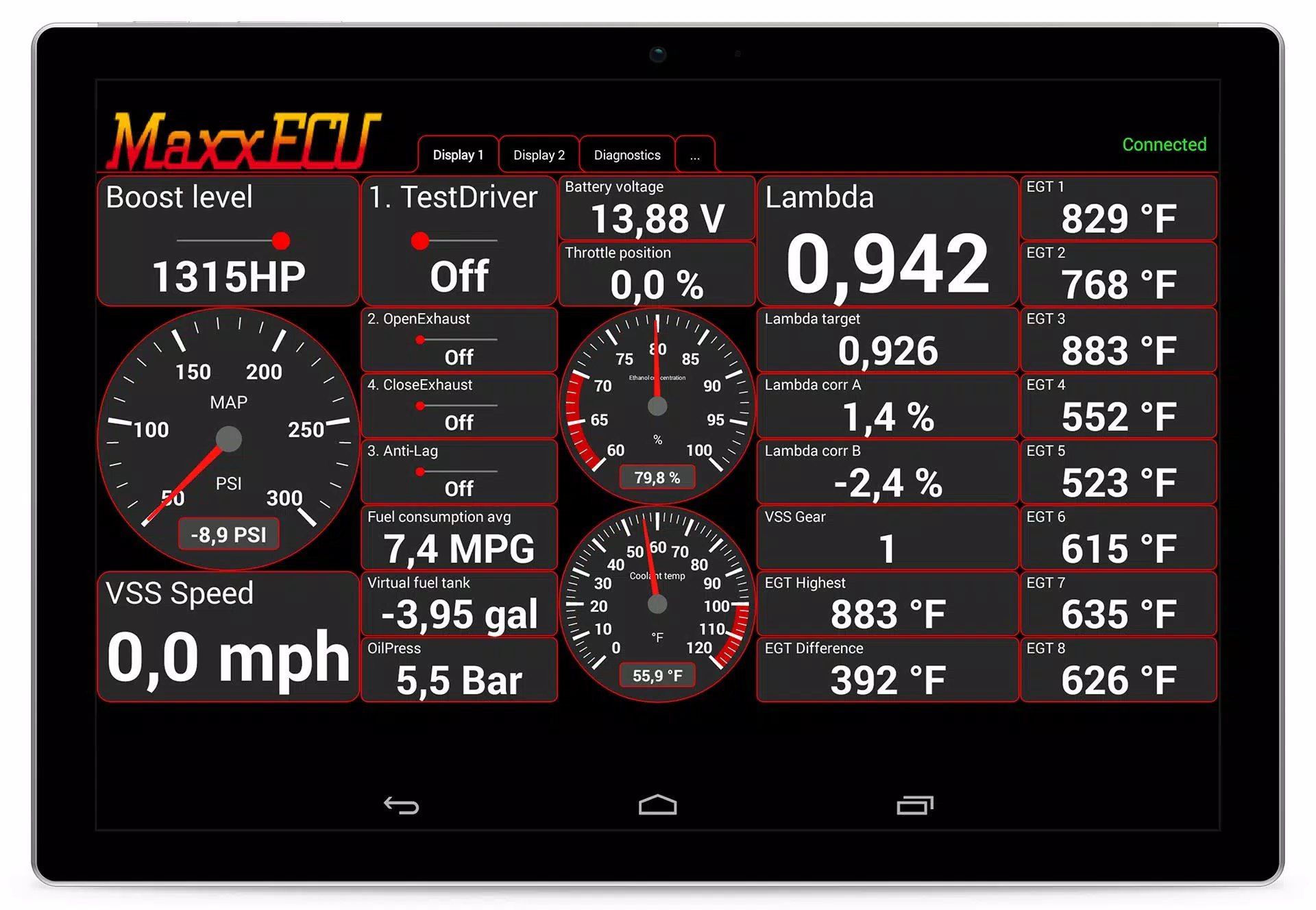 MaxxECU MDash Captura de pantalla 3