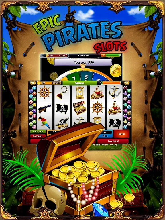 Pirate Treasure Mega Slots Screenshot 2