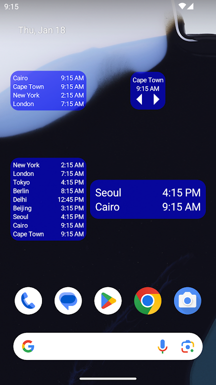 Relógio Mundial & Widget Captura de tela 3