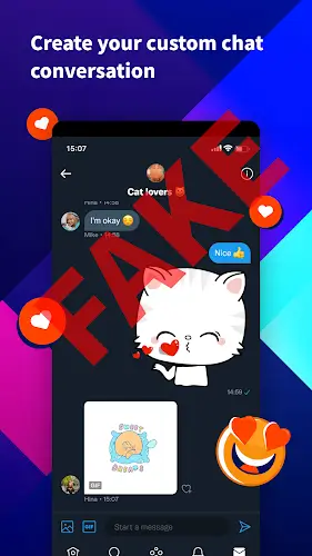 IFake: Fake Chat Messages Capture d'écran 1