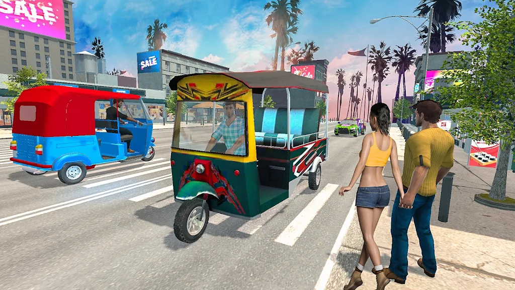 Grand Tuk Tuk Rickshaw Game Скриншот 1