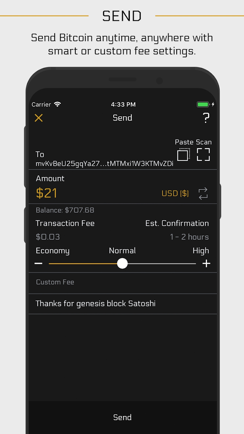 Schermata HODL Wallet 4