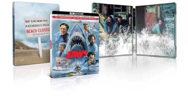 JAWS 50 वीं वर्षगांठ संस्करण - स्टीलबुक (4K + ब्लू -रे + डिजिटल)