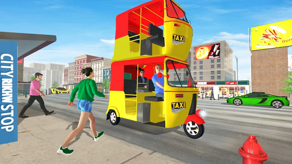 Grand Tuk Tuk Rickshaw Game Скриншот 2