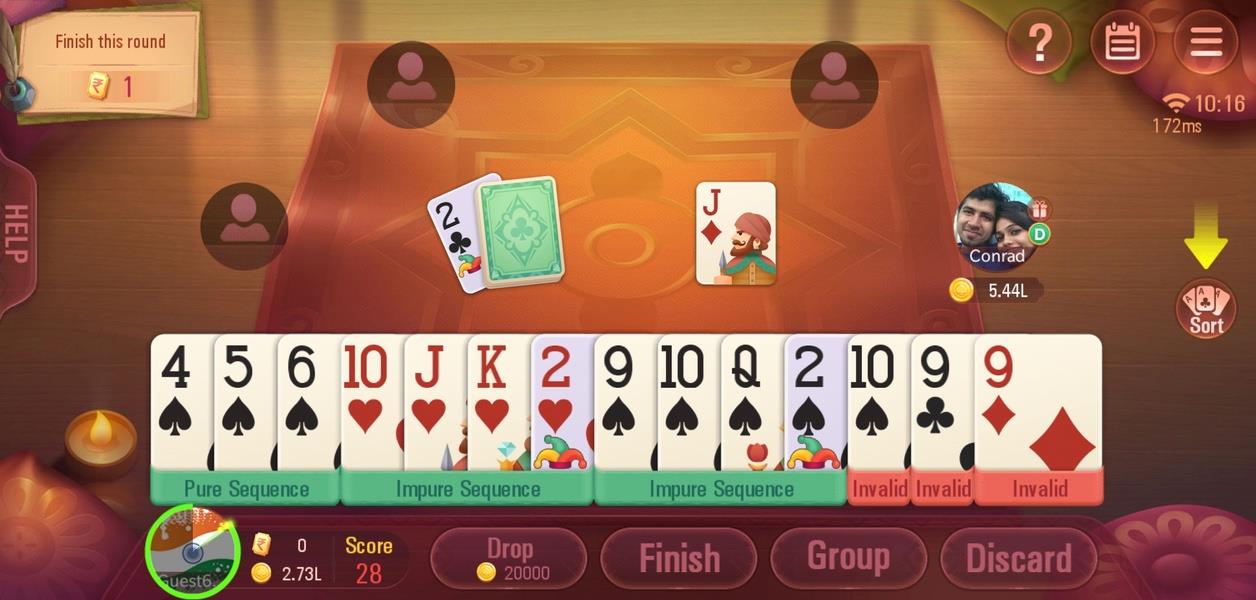 Rummy Plus - Online Indian Rummy स्क्रीनशॉट 2