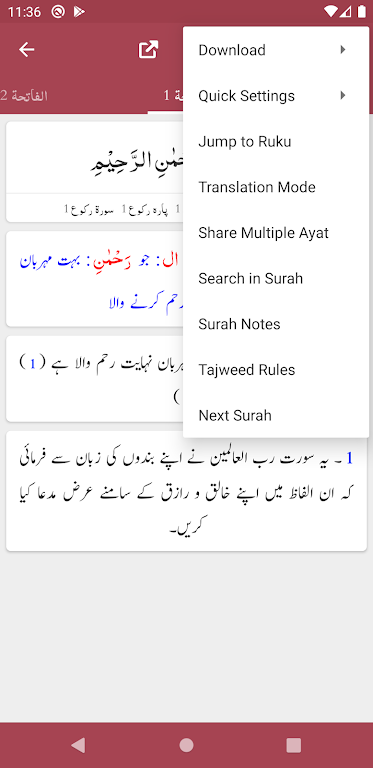 Tafseer Bayan ul Quran Zrzut ekranu 4