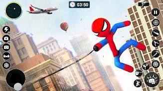 Flying Spider Rope Hero Games Screenshot 3