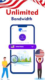 USA VPN - Fast Proxy VPN ဖန်သားပြင်ဓာတ်ပုံ 1