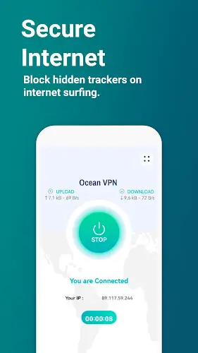 Ocean VPN - Secure VPN Proxy Zrzut ekranu 1