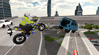 Police Motorbike Simulator 3D Captura de tela 4