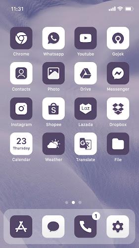 Wow Violet Theme - Icon Pack Screenshot 2