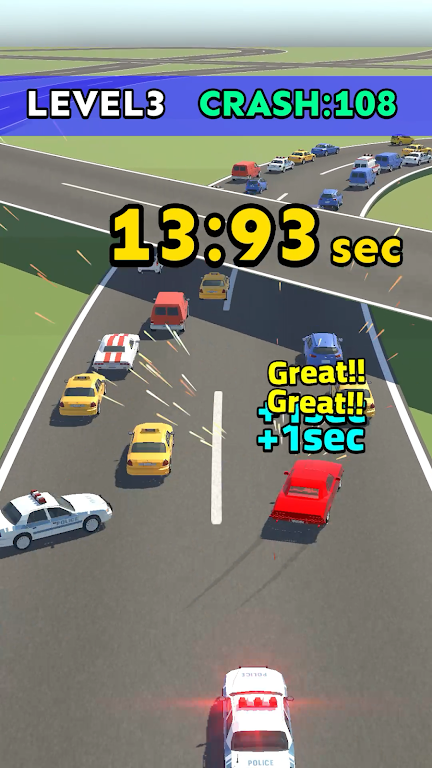 Car Chase And Crash Run Ekran Görüntüsü 2