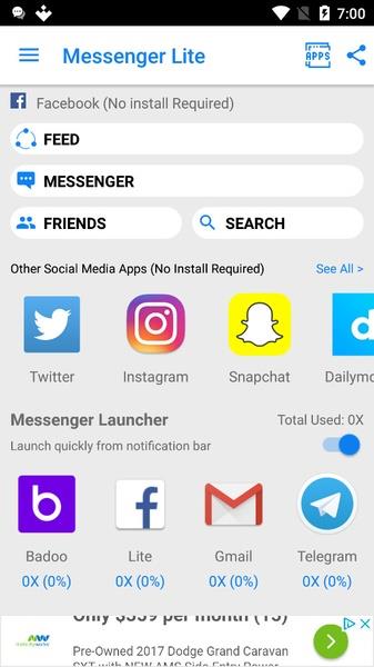 Messenger Pro Lite for Messages Ảnh chụp màn hình 1