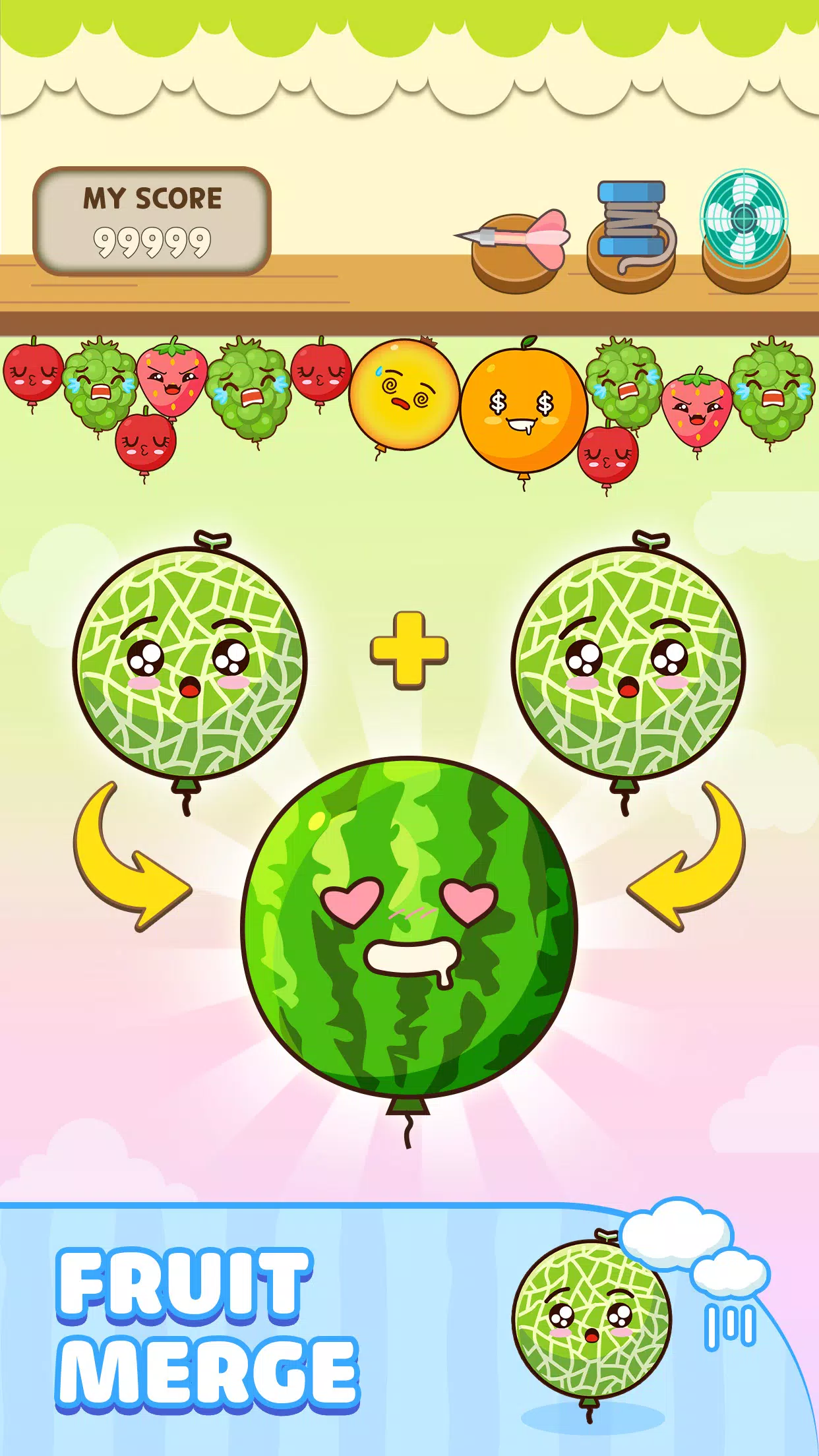 Schermata Melon Balloon: Fruit Merge 1