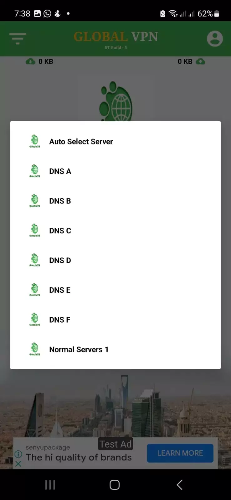 Schermata Global VPN 1