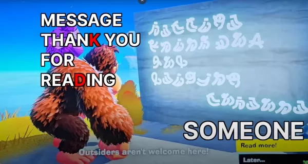 Translated in-game message