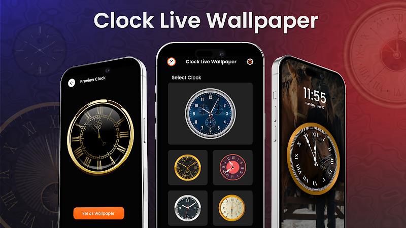 Analog Clock Wallpaper：3DClock应用截图第2张