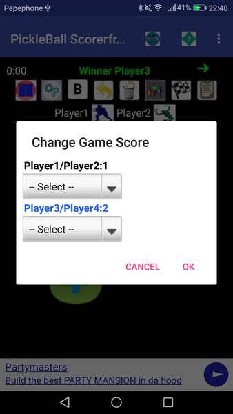 PickleBall Scorer plus online Radio, play music/vi Captura de tela 1