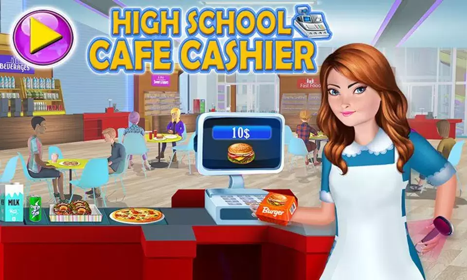 High School Cafe Cashier Games スクリーンショット 4