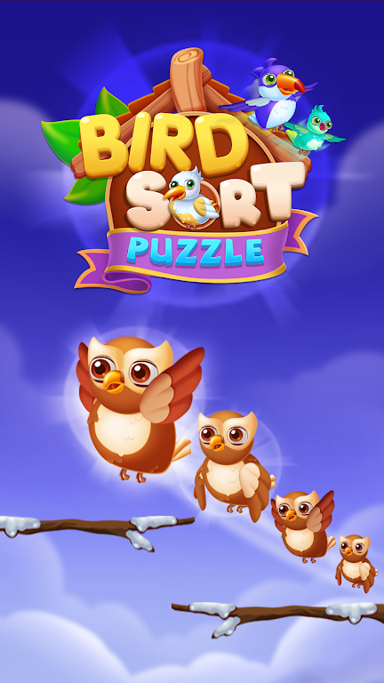 Bird Sort: Color Sorting Game Schermafbeelding 1