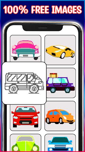 Cars Pixel Art Color by Number Ảnh chụp màn hình 1