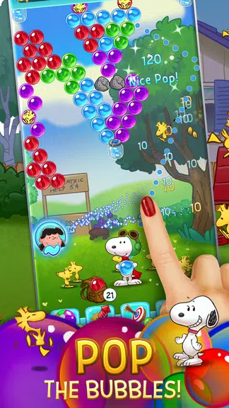 Bubble Shooter - Snoopy POP! Schermafbeelding 1