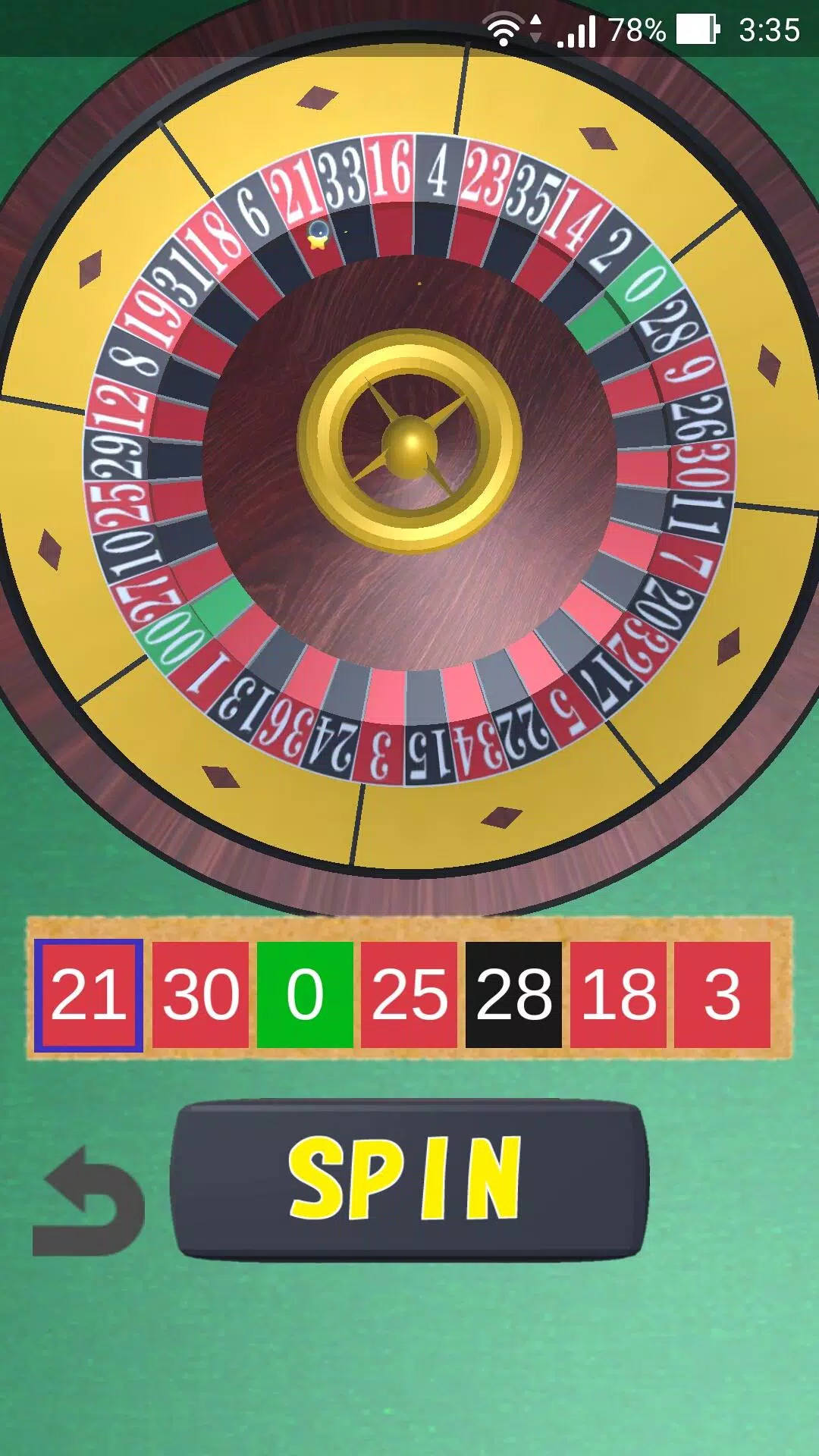 Roulette Wheel Schermafbeelding 2