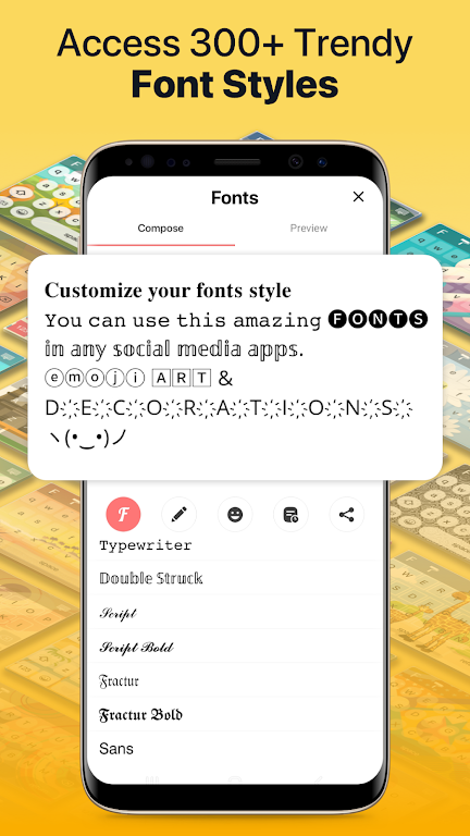 Fonts app keyboard & Changer Schermafbeelding 2