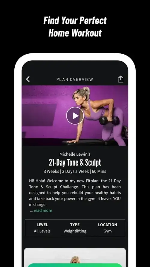 Fitplan: Gym & Home Workouts Screenshot 2