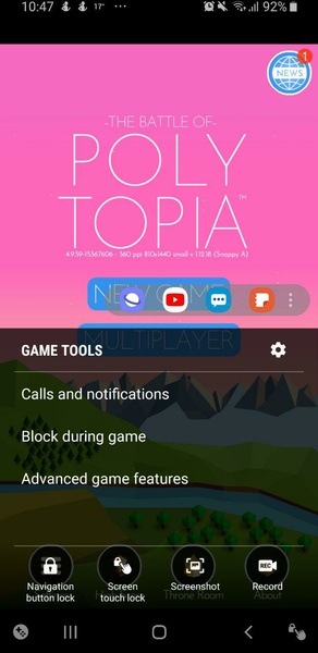 Samsung Game Tools Screenshot 2