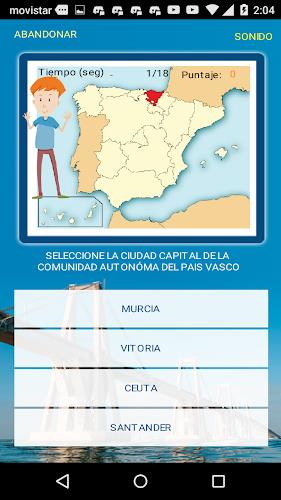 SPAIN - Capital Cities Game Скриншот 3