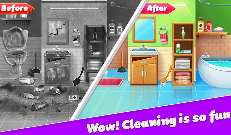 Dream Home Cleaning Game Wash Capture d'écran 3