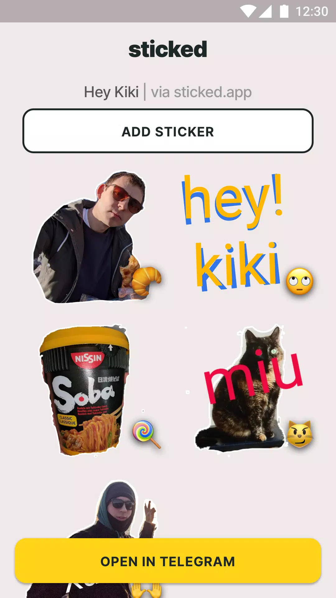 Sticked - Telegram stickers ဖန်သားပြင်ဓာတ်ပုံ 2