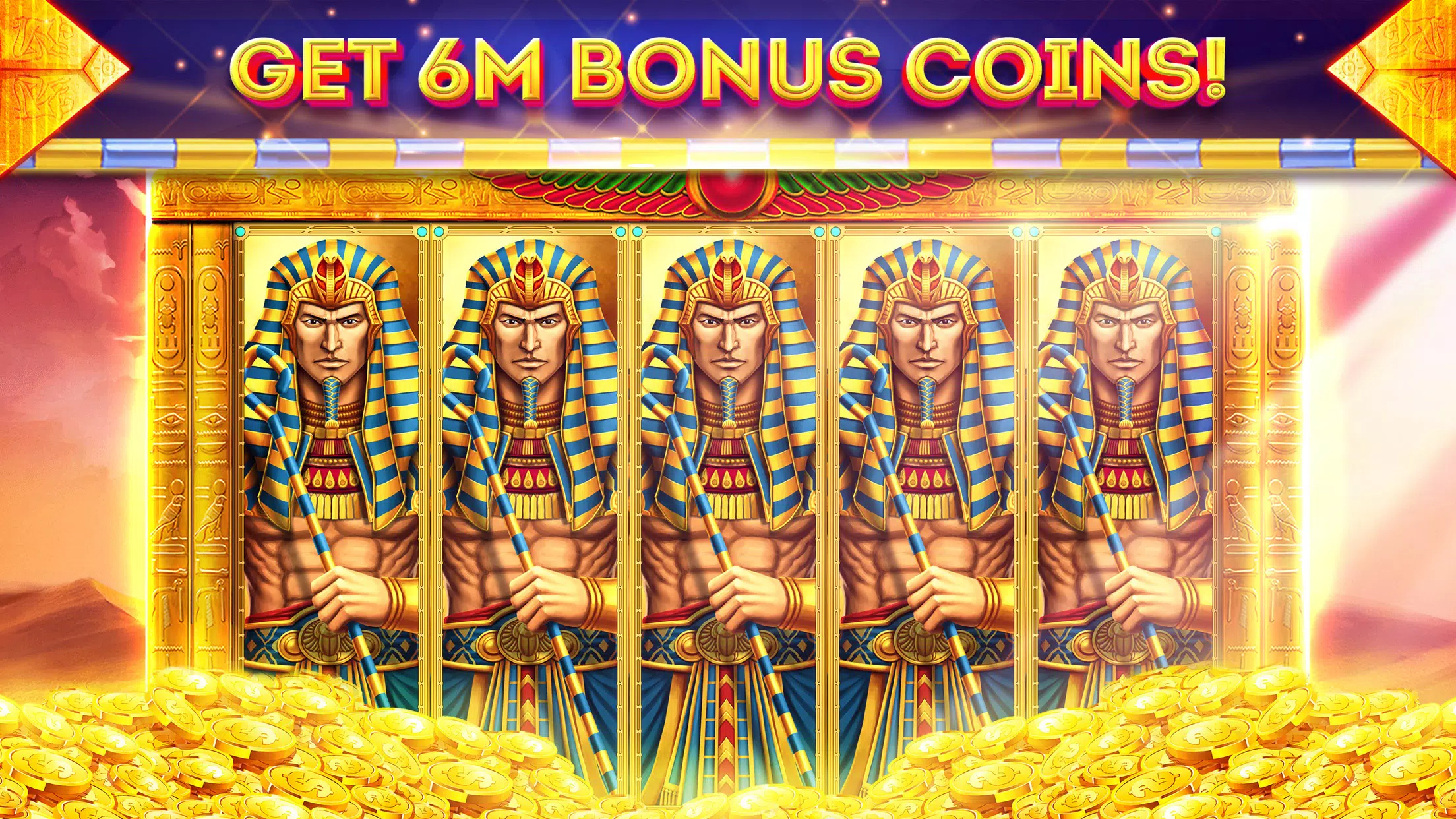 Pharaohs of Egypt Slots Casino ภาพหน้าจอ 1