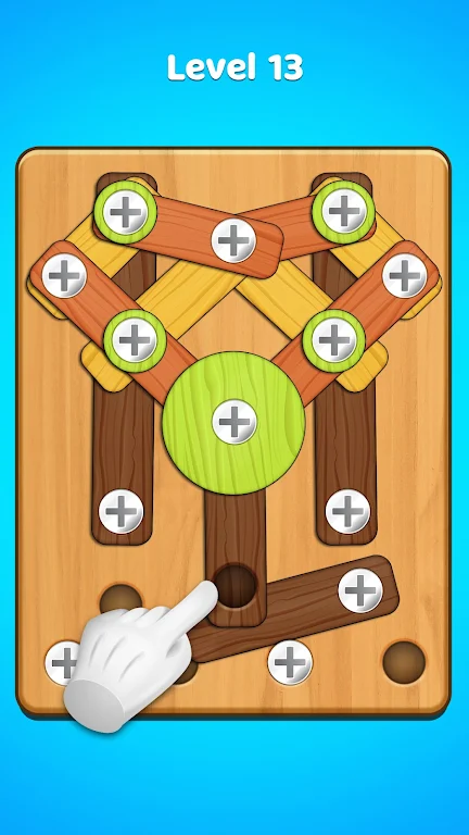 Unscrew Wood Puzzle Nut & Bolt Screenshot 3