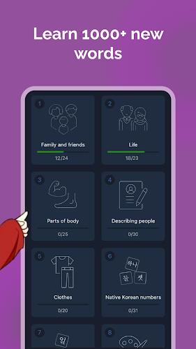 Learn Korean for Beginners! Ảnh chụp màn hình 2