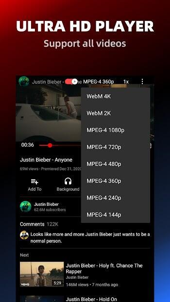 Pure Tuber: Video & MP3 Player Screenshot 3