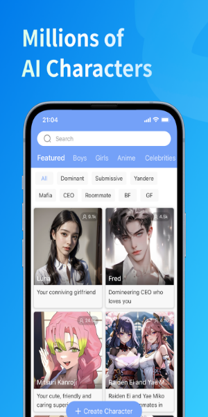 Hi.AI - Chat With AI Character应用截图第1张