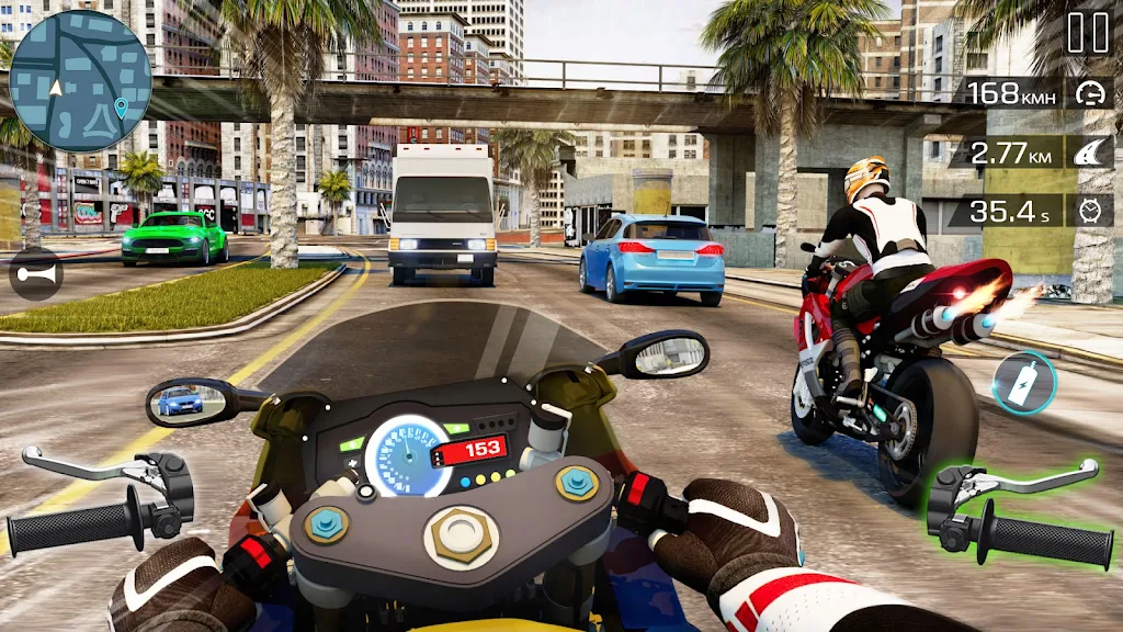 Highway Bike Riding Simulator Скриншот 1