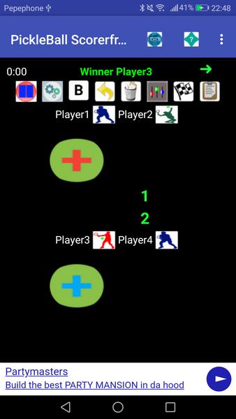 PickleBall Scorer plus online Radio, play music/vi Captura de tela 2