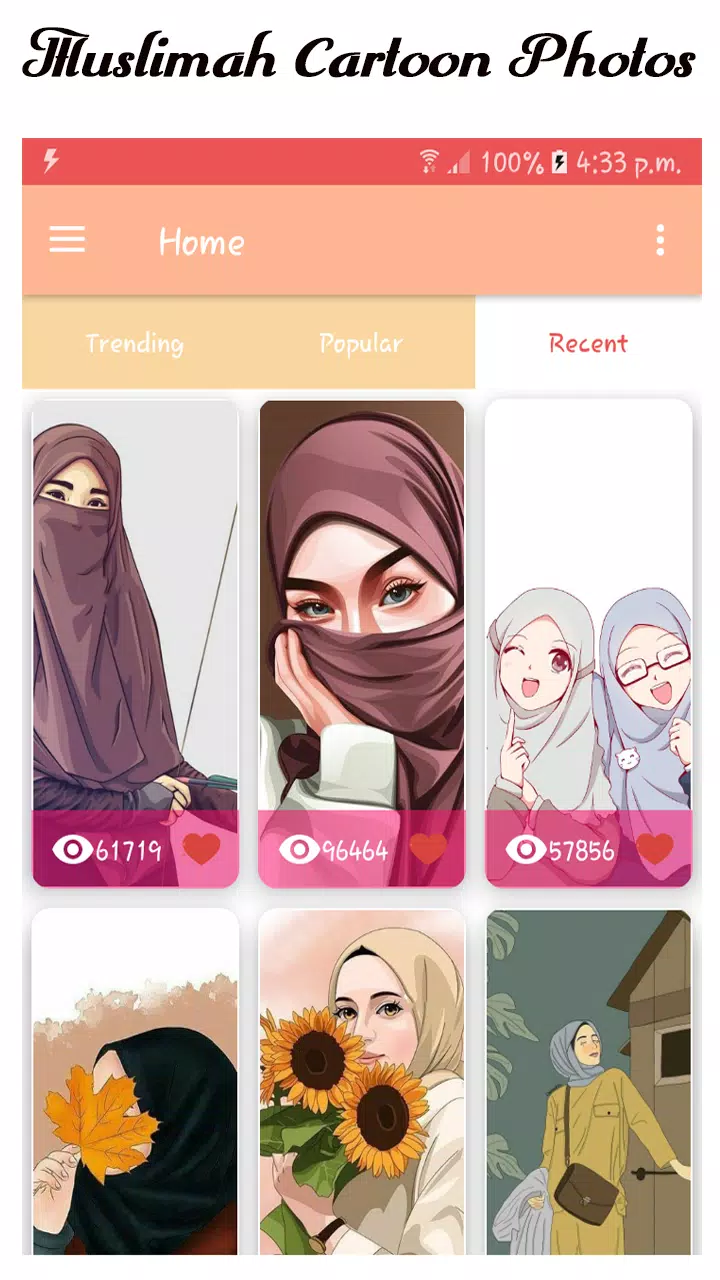 Muslimah Cartoon Wallpapers HD Zrzut ekranu 1