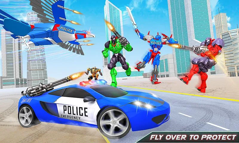 Flying Eagle Robot Car Games Captura de pantalla 3